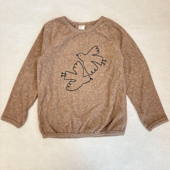 H&M Terry Cloth Top + Soft Lined Long Sleeve top Kids 4T Fall/Winter Bundle - Picture 2 of 11